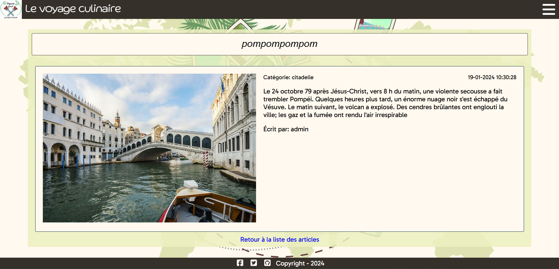 Image du projet 'TP Voyage culinaire ' 