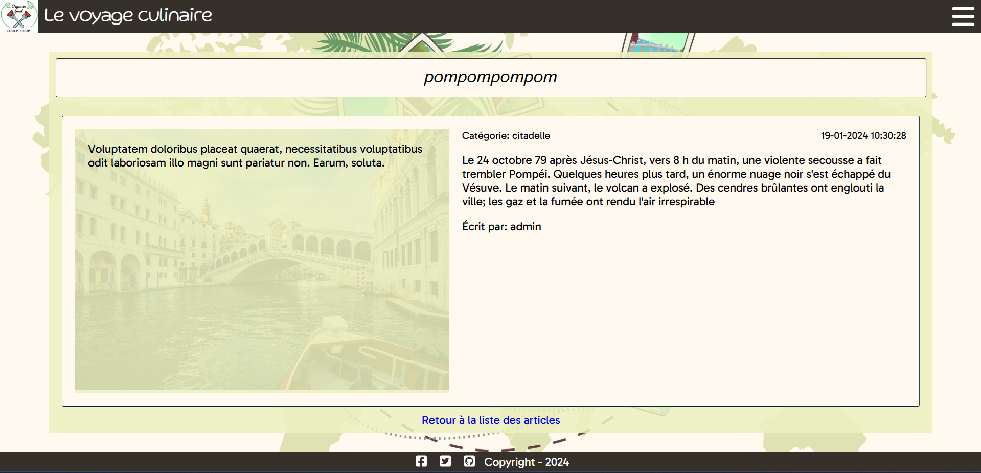 Image du projet 'TP Voyage culinaire ' 