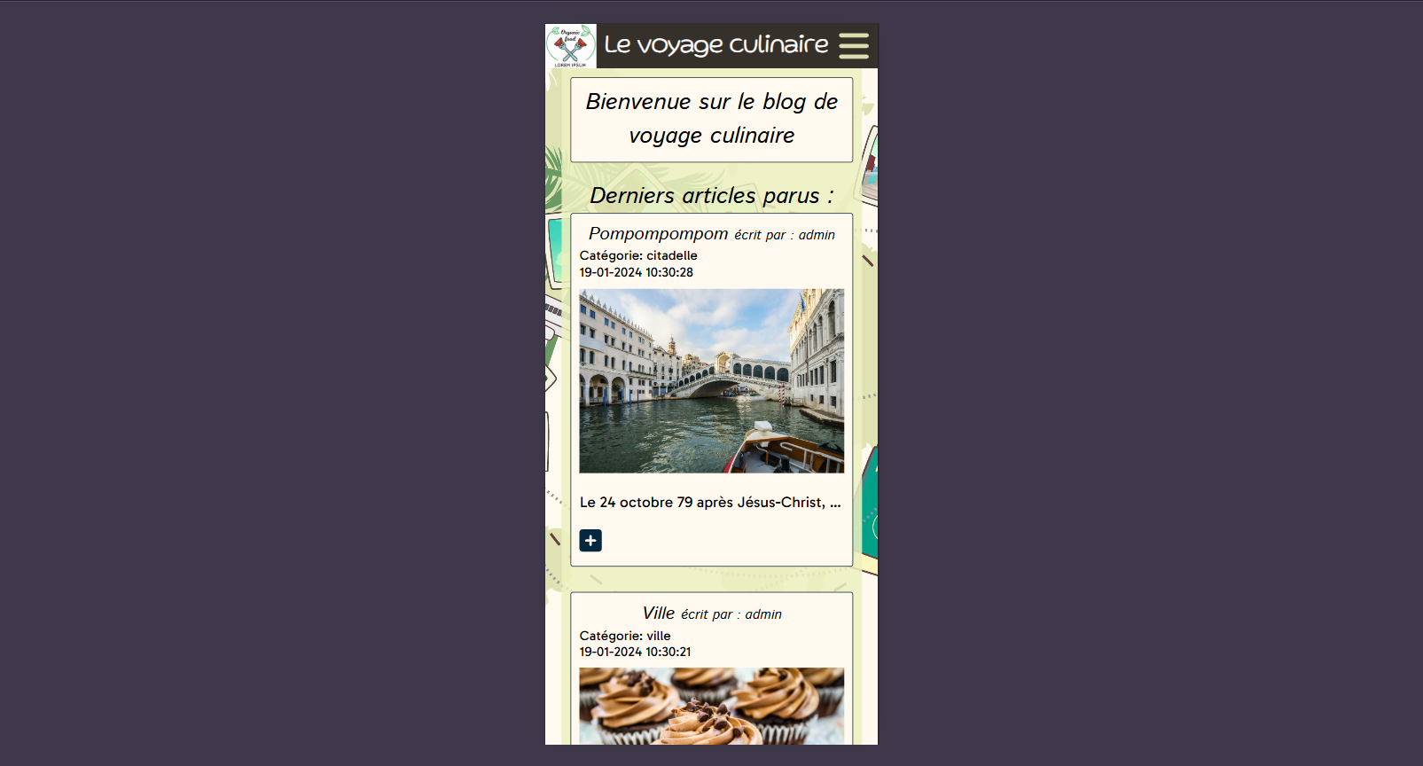 Image du projet 'TP Voyage culinaire ' 