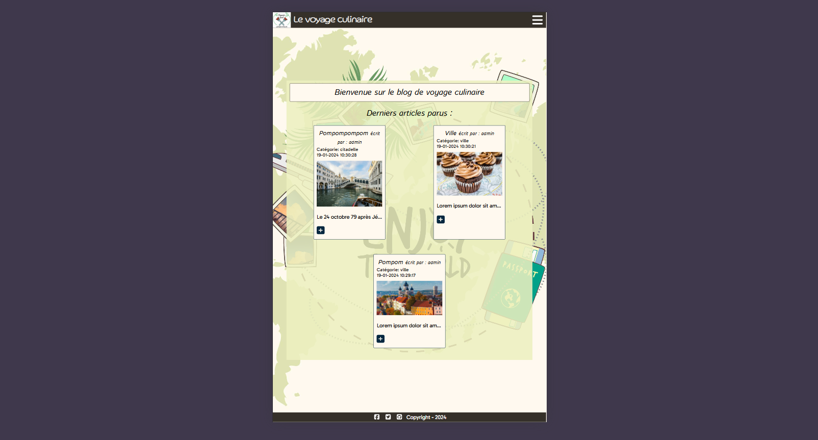 Image du projet 'TP Voyage culinaire ' 
