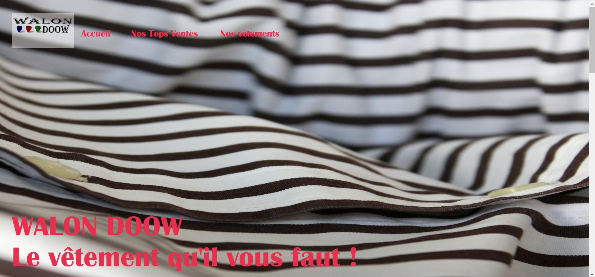 Image du projet 'TP WalonDoow-main intégration de maquette ' 