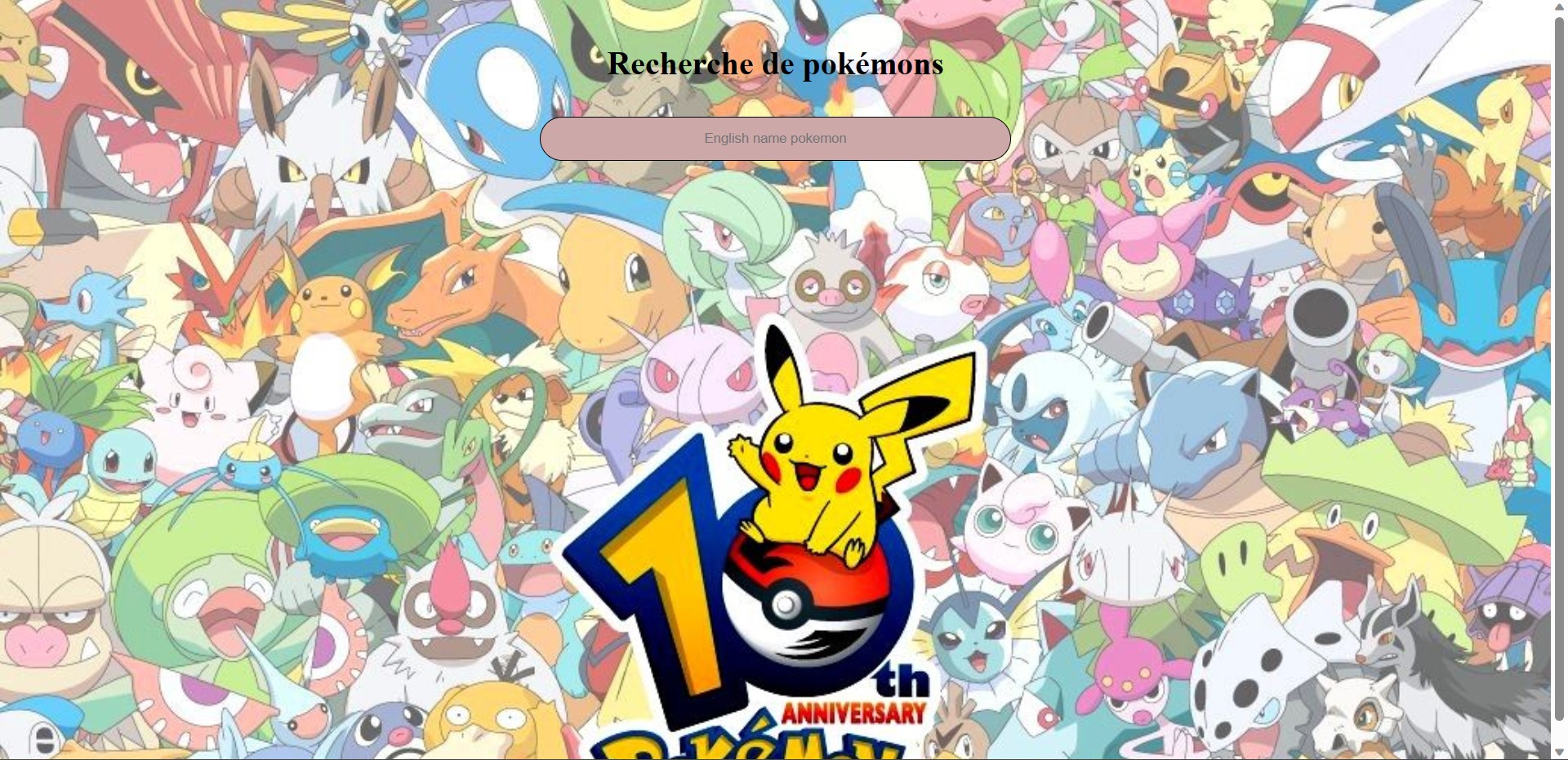 Image du projet 'TP API pokémon ' 