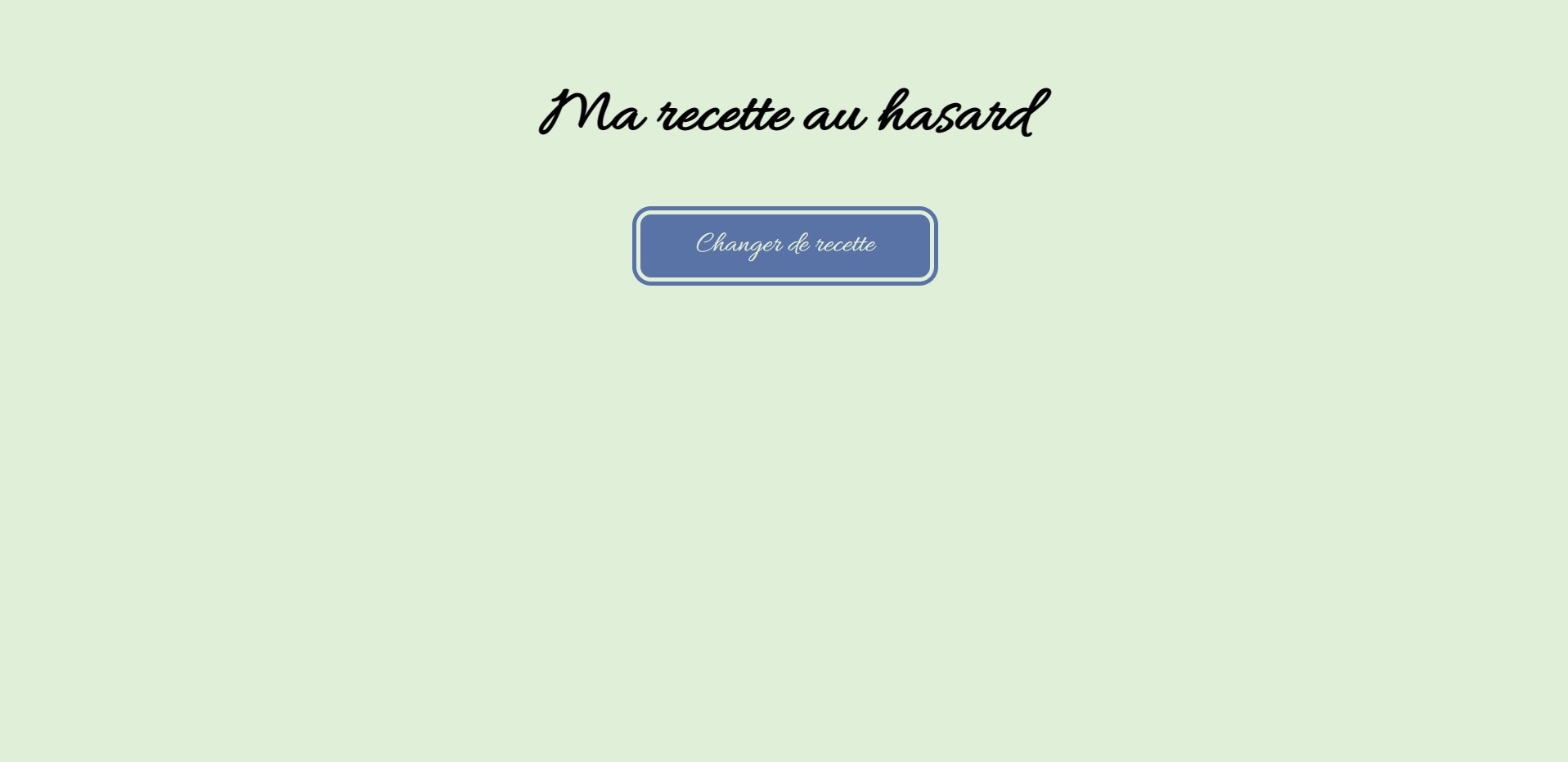 Image du projet 'Recette aléatoire en VueJS ' 